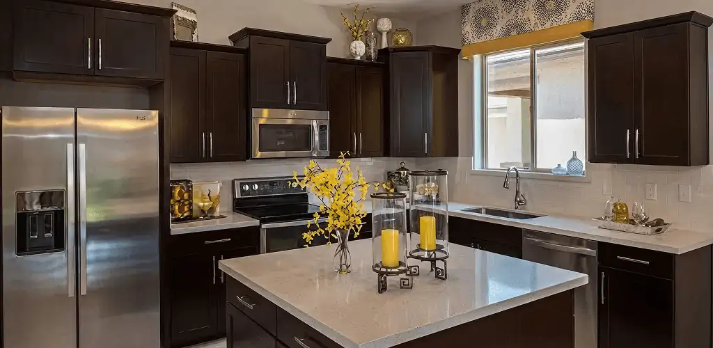 Cabinet painting results with freshly painted kitchen cabinets in Lincoln, NE