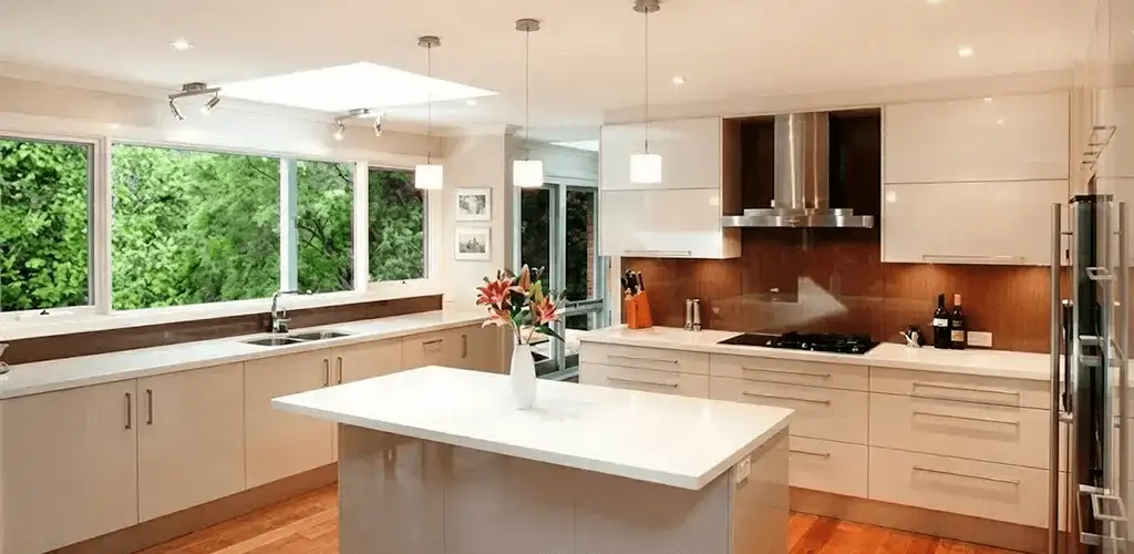 Kitchen cabinet refacing and remodel results in a modern kitchen in Lincoln, NE