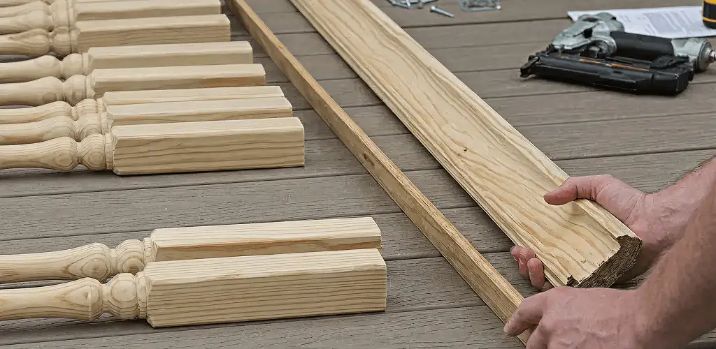 Handrail installation materials and wood components for stair rail work in Lincoln, NE
